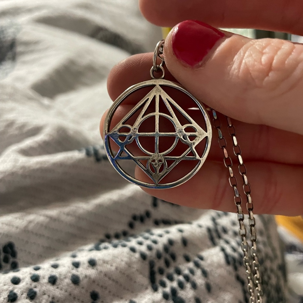 Silver circle pendant